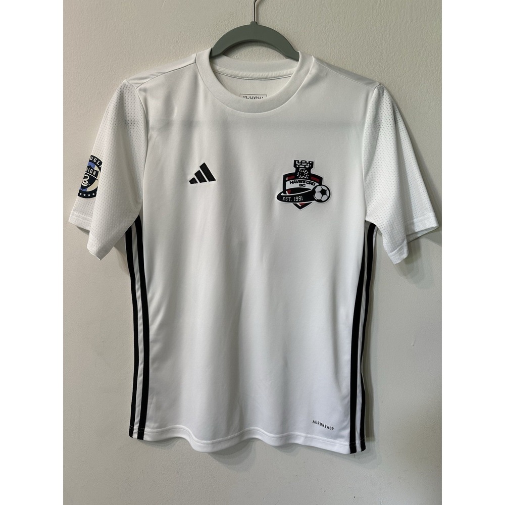 Adidas Haverford SC Youth Soccer Jersey Shirt White Size L 13-14Y Philli Union